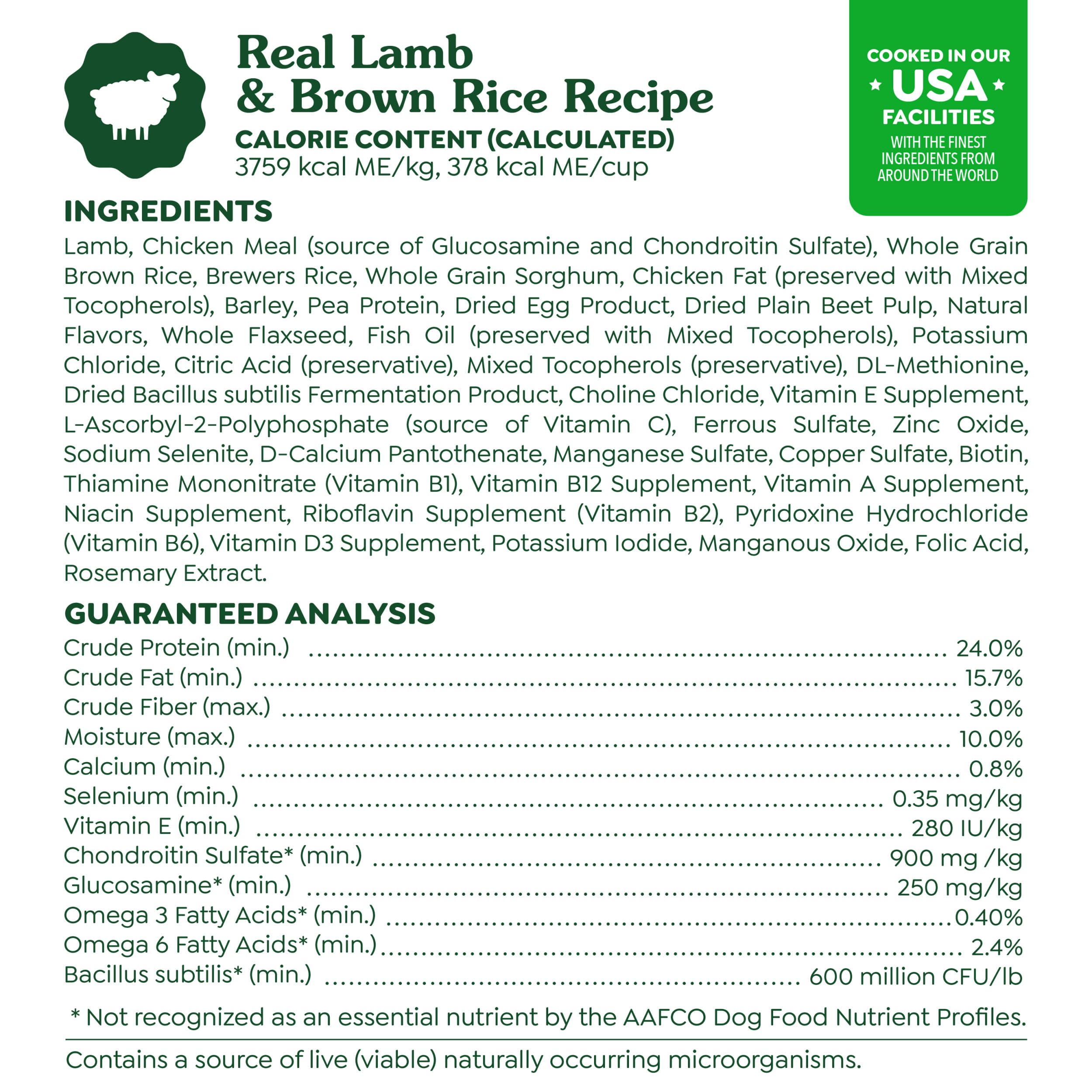 Greenies Smart Essentials Sensitive Digestion & Skin Adult Dry Dog Food Real Lamb & Brown Rice Recipe, 15 lb. Bag - Image 6