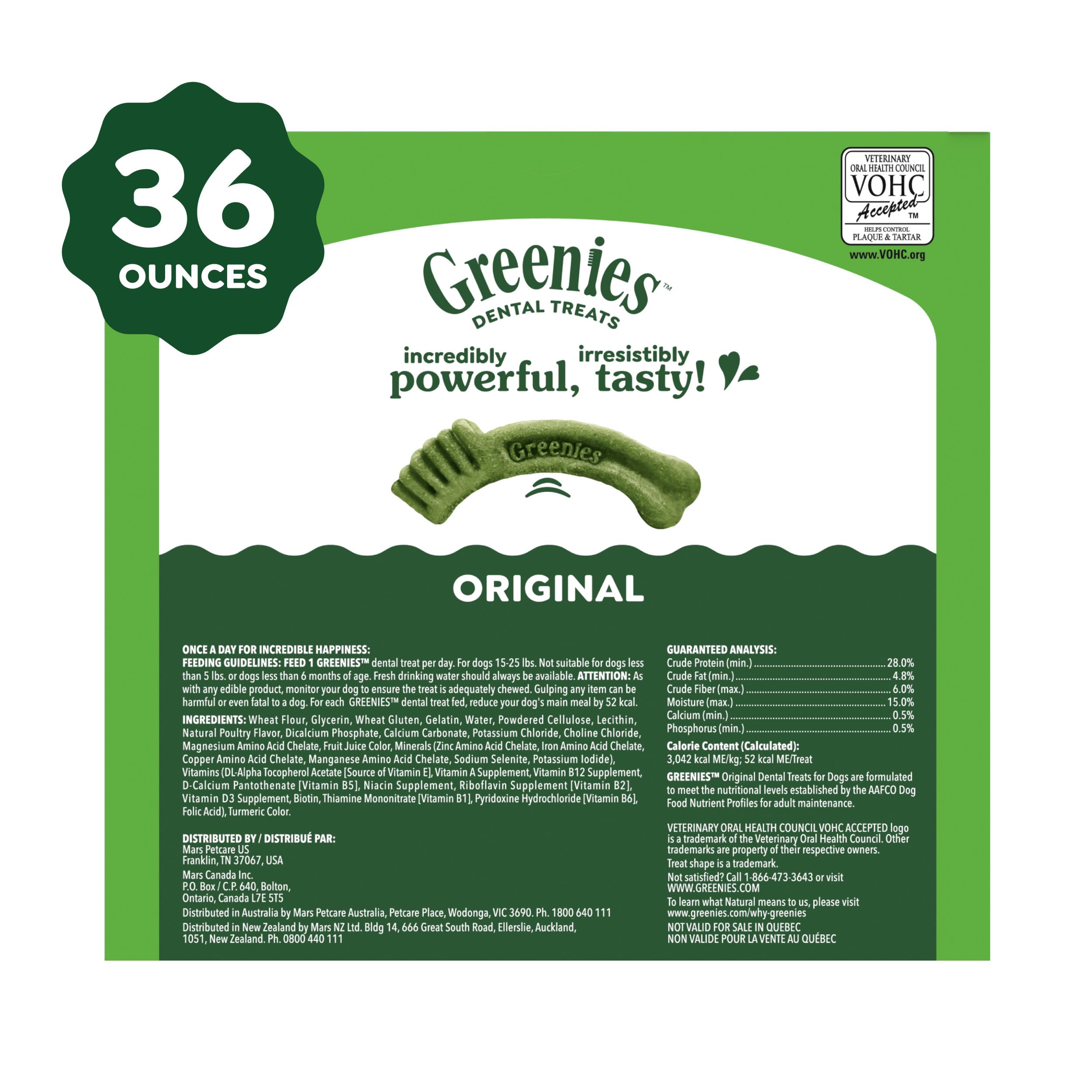 Greenies Veterinarian-Recommended Adult Natural Dental Dog Treats Petite Size, Dog Dental Chews, Original Flavor, 36 oz. Pack, 60 Count - Image 10
